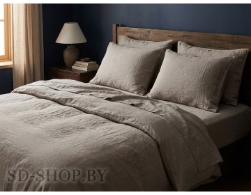 Постельное белье "Серо-Коричневый меланж" 100% Вареный хлопок  пр-во Барановичи (РБ).