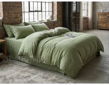 Постельное белье из Вареного хлопка "Полынь меланж" 100% хлопок  пр-во Барановичи (РБ).