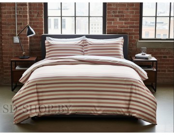 Постельное белье из Вареного хлопка "Широкая розовая полоса" 100% хлопок  пр-во Барановичи (РБ).