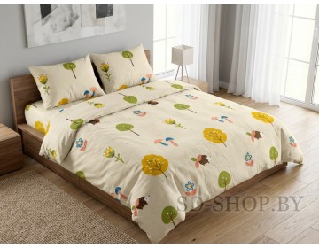 Постельное белье  "Арт. 6468" (желтый) Бязь 100% хлопок пр-во Барановичи (РБ)