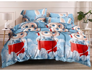 Постельное белье "Лабубу Синий" Бязь 100% хлопок пр-во Барановичи (РБ)