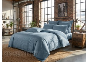 Постельное белье Страйп - Сатин "Арт. 16-4019" евро 100% хлопок  пр-во Барановичи (РБ).