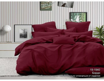 Постельное белье Страйп-Сатин "БОРДО" 100% хлопок  пр-во Барановичи (РБ).
