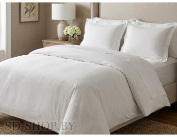 Постельное белье Страйп-Сатин "БЕЛЫЙ Микро страйп" 100% хлопок  пр-во Барановичи (РБ).