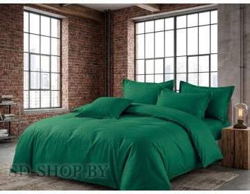 Постельное белье Страйп - Сатин "ИЗУМРУД" 100% хлопок  пр-во Барановичи (РБ).