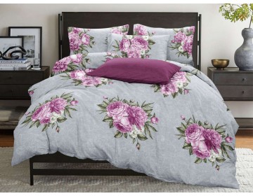 Постельное белье "ПИОНЫ" Бязь 100% хлопок СонМаркет (РБ)