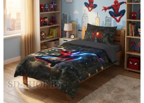 Детское постельное белье "Человек-Паук" Сатин 100% хлопок Барановичи (РБ)