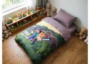Детское постельное белье "МАЙНКРАФТ" Сатин 100% хлопок Барановичи (РБ)