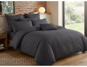 Постельное белье Страйп-Сатин "ГРАФИТ" 100% хлопок СонМаркет (Барановичи).