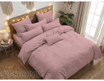 Постельное белье Страйп-Сатин "ПУДРА" 100% хлопок СонМаркет (Барановичи).
