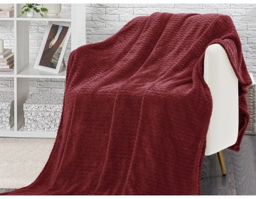 Плед-покрывало " ЗИГЗАГ БРУСНИКА" Велсофт Барановичи (РБ)