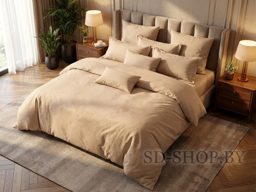 Постельное белье Страйп-Сатин "Арт. 15-1218" 100% хлопок СонМаркет (Барановичи).