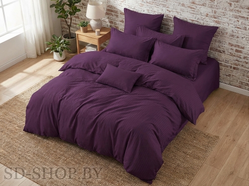 Постельное белье Страйп-Сатин "ФИОЛЕТ" 100% хлопок СонМаркет (Барановичи).