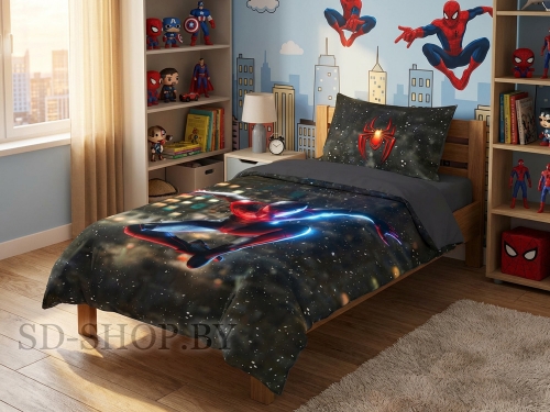 Детское постельное белье "Человек-Паук" Сатин 100% хлопок Барановичи (РБ)