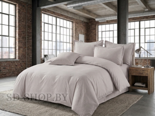 Постельное белье Страйп - Сатин "Серый Мрамор" 100% хлопок  пр-во Барановичи (РБ).