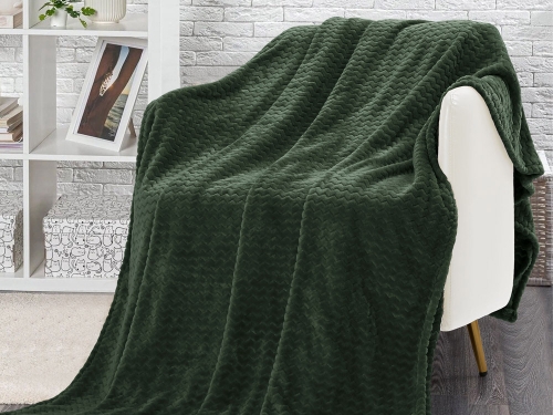 Плед-покрывало " ЗИГЗАГ ЗЕЛЕНЫЙ  " Велсофт Барановичи (РБ)