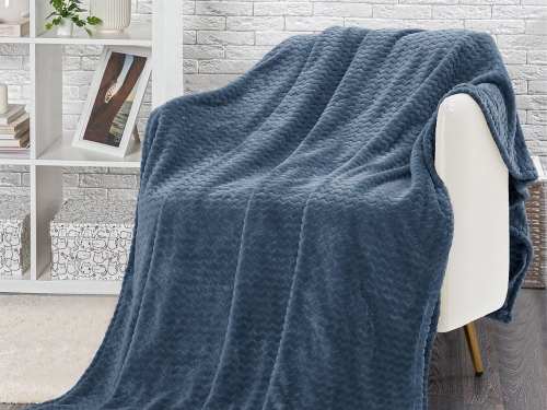 Плед-покрывало " ЗИГЗАГ ЛАЗУРЬ  " Велсофт Барановичи (РБ)