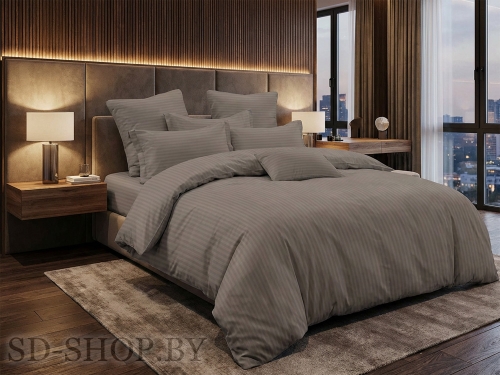 Постельное белье Страйп-Сатин "Натуральный" 100% хлопок СонМаркет (Барановичи).