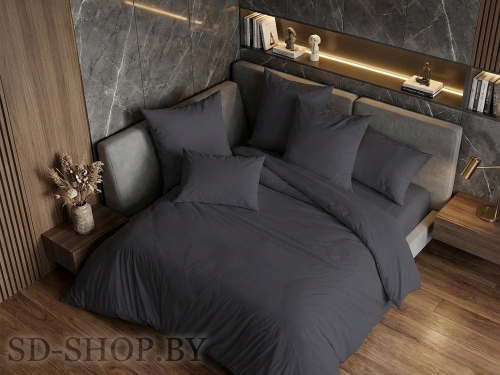 Постельное белье Сатин "Графит Гладье" 100% хлопок СонМаркет (Барановичи).