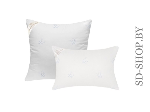 Подушка искусственный лебяжий пух "ПРЕМИУМ" чехол 100% хлопок на молнии СонМаркет (Барановичи).