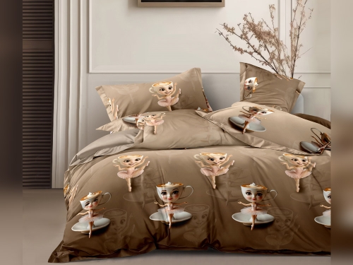 Постельное белье "Балерина капучино" Бязь 100% хлопок пр-во Барановичи (РБ)
