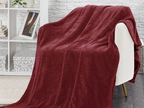 Плед-покрывало " ЗИГЗАГ БРУСНИКА" Велсофт Барановичи (РБ)