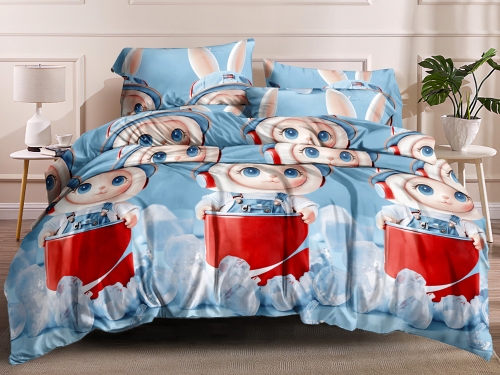 Постельное белье "Лабубу Синий" Бязь 100% хлопок пр-во Барановичи (РБ)