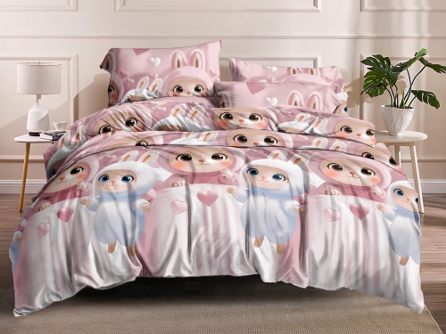 Постельное белье "Лабубу Розовый" Бязь 100% хлопок пр-во Барановичи (РБ)