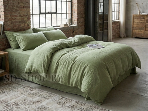 Постельное белье из Вареного хлопка "Полынь меланж" 100% хлопок  пр-во Барановичи (РБ).
