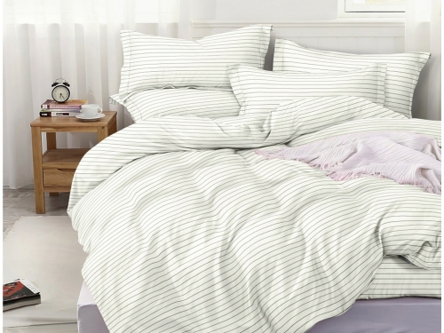 Постельное белье из поплина "Полоска грин" 100% хлопок пр-во Барановичи (РБ)