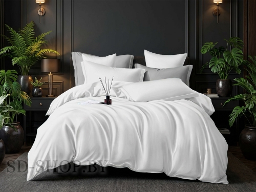 Постельное белье из сатина Однотонное "БЕЛЫЙ" 100% хлопок  пр-во Барановичи (РБ).